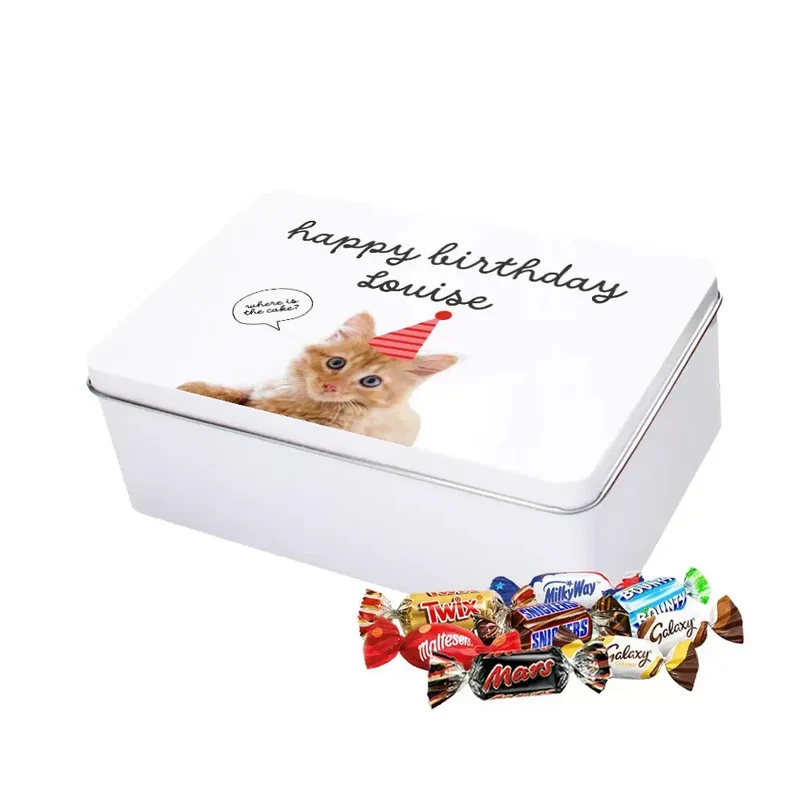 Mars Celebrations chocolademix - volledig gepersonaliseerd cadeau - large tinnen blik - 400g