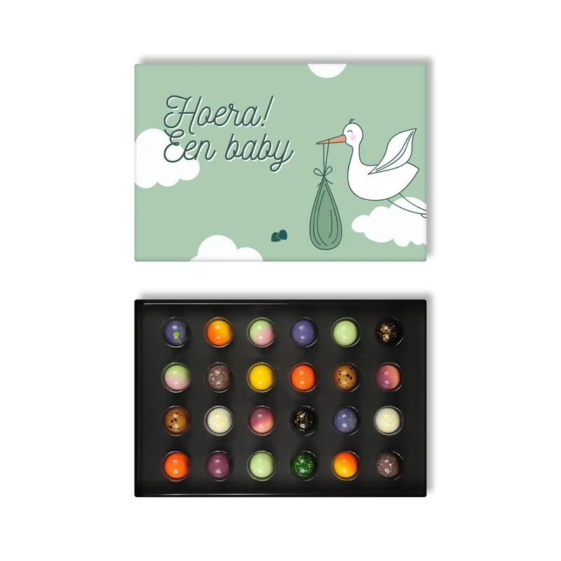 Geboorte chocolade bonbons 24 stuks
