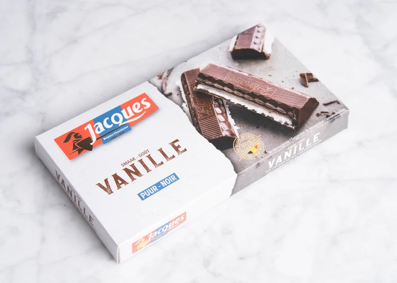 Gevulde tablet - pure chocolade vanille 200g