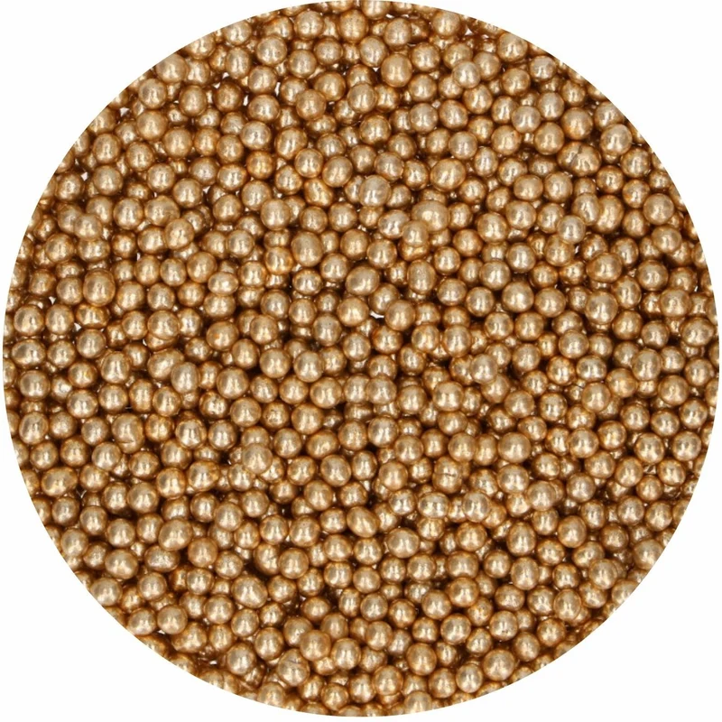 FunCakes Sugar Pearls Small Vintage Gold 80 g