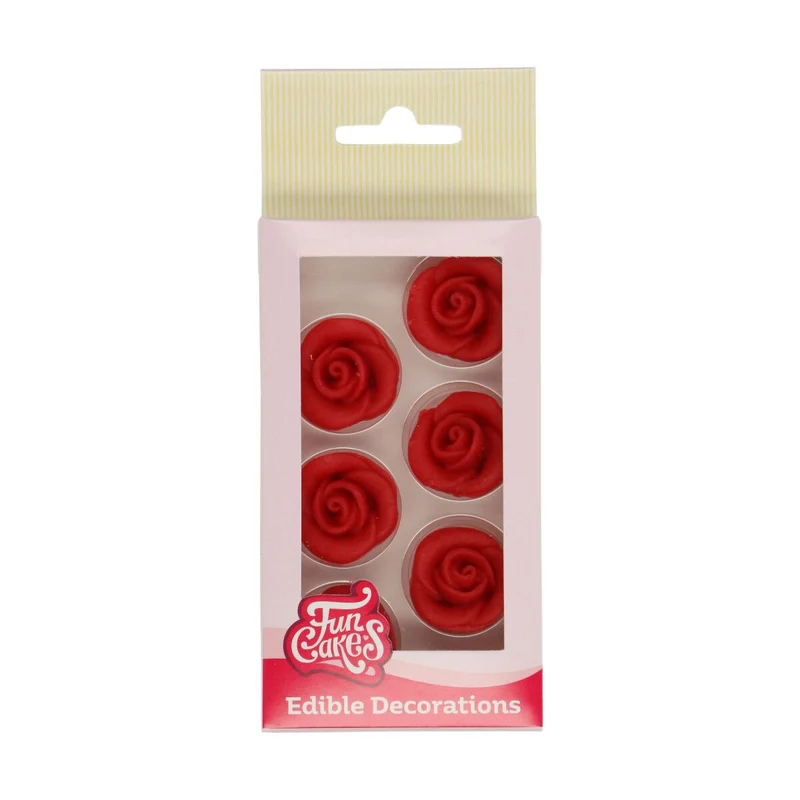 FunCakes | Marsepein deco rozen rood/6
