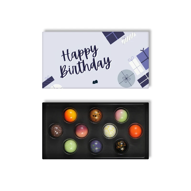Verjaardag chocolade bonbons 10 stuks
