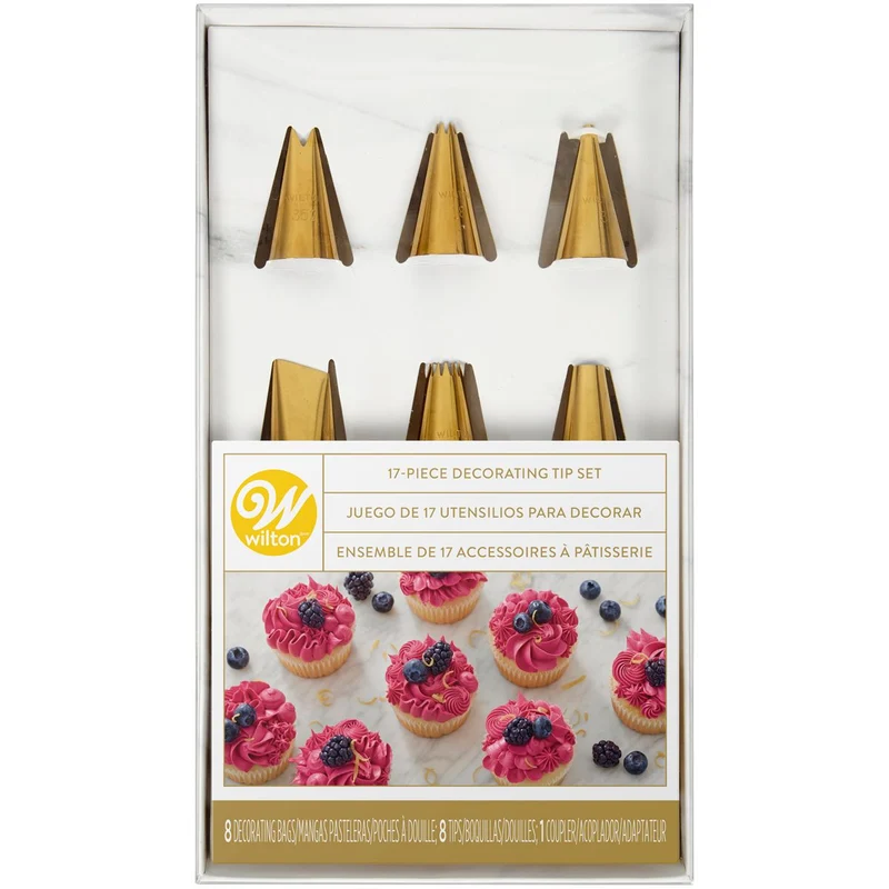 Wilton | Golden Decorating tip set/17