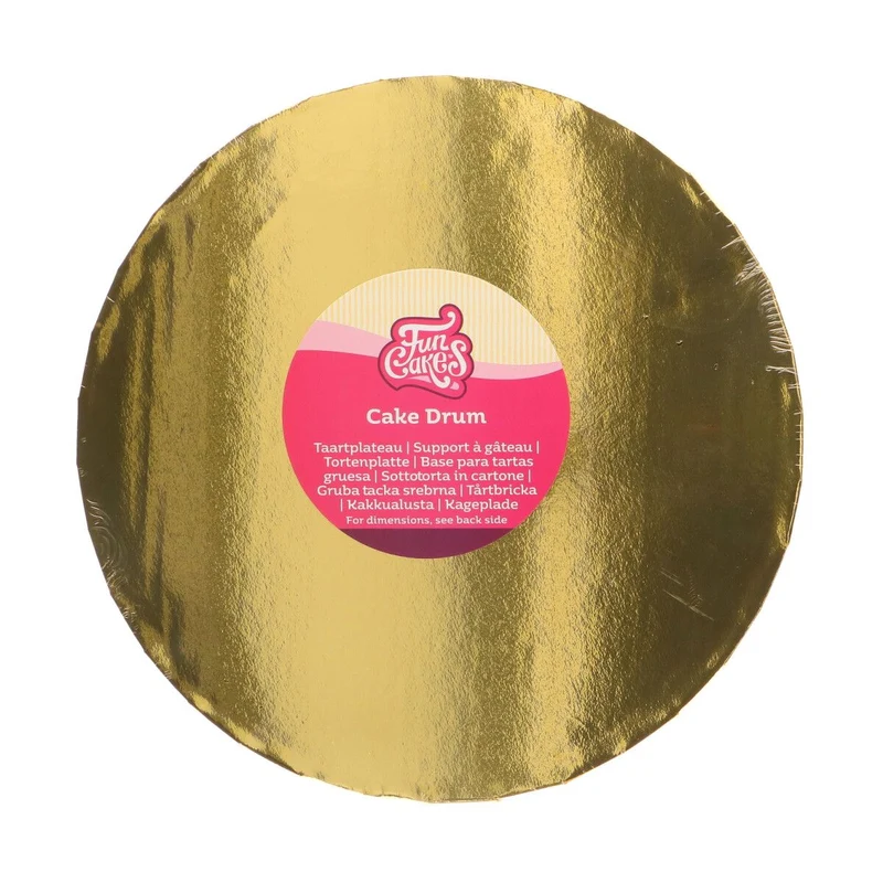 FunCakes | Cakedrum goud 25cm hoogte 20mm