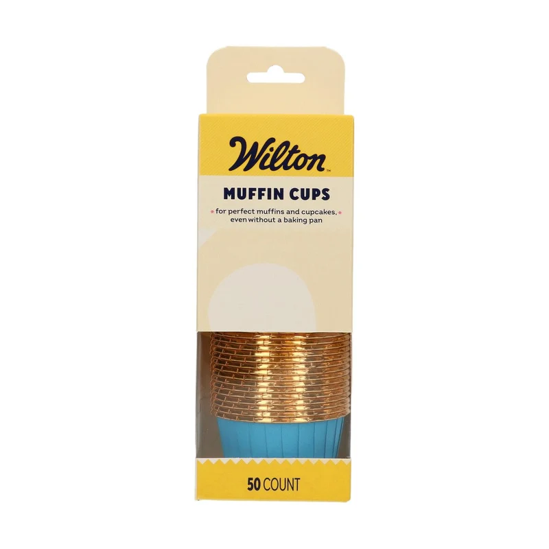 Wilton Muffin Cups Blauw set/50