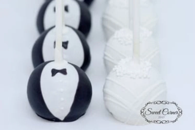 Bruid & bruidegom cakepops (10 stuks)