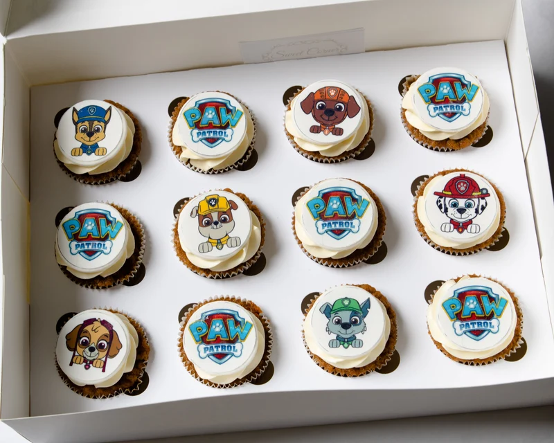 Cupcakes met logo / eetbare print (12 stuks)