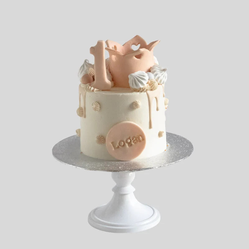 Prinses Taart met Kroon – Pastel Drip Cake