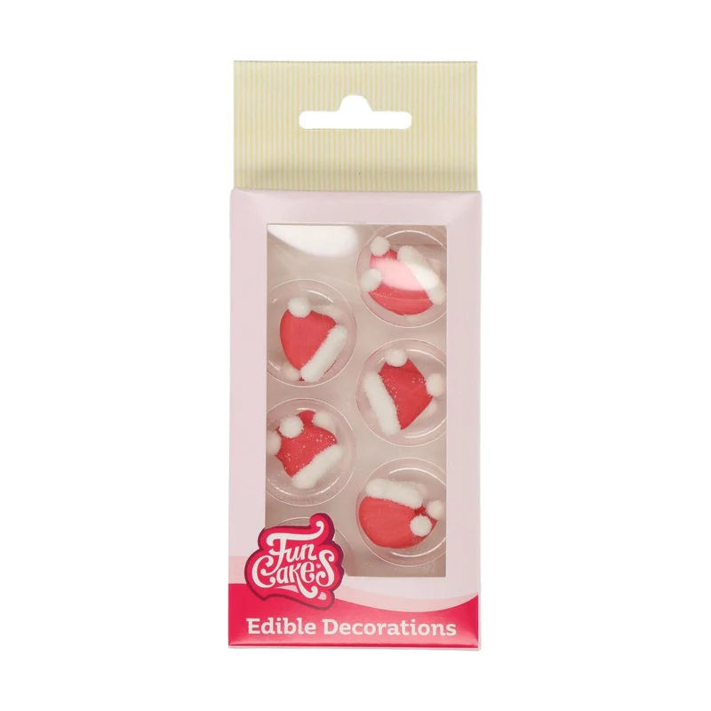 FunCakes Suikerdecoratie Kerstmuts Set/12