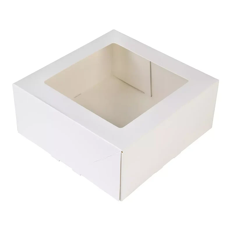 Witte Doos met venster 21x21x9 cm