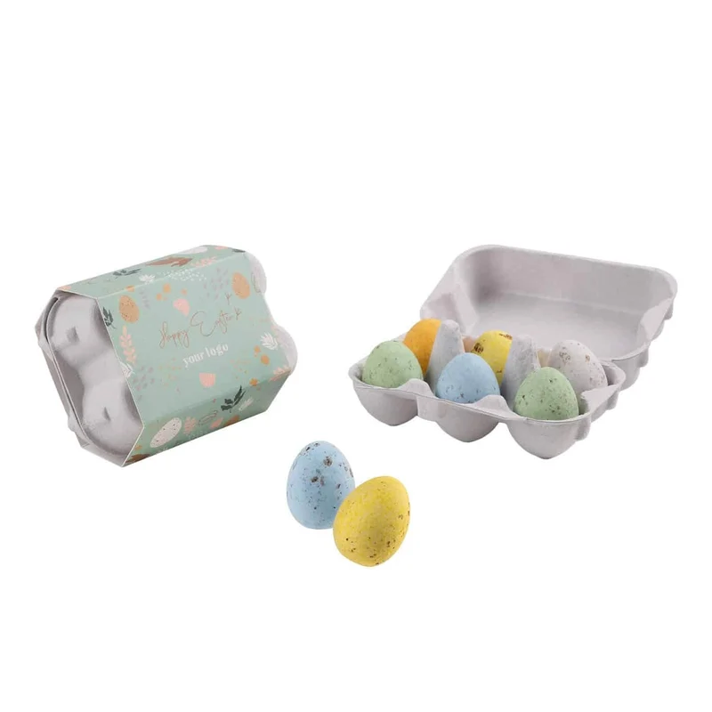 Zoete bon – Gespikkelde Chocolade Paaseitjes (6 stuks)