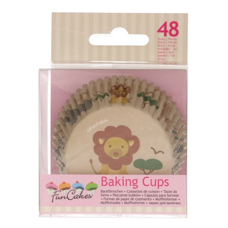 FunCakes | Baking cups Safari Animals (normaal) (set/48)