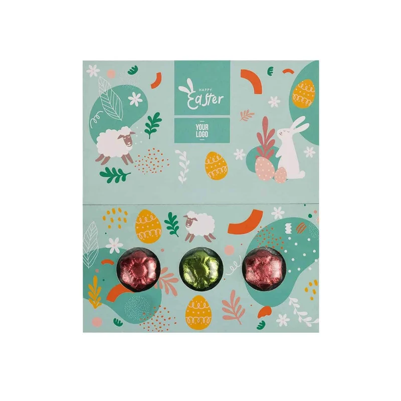 SET VAN CHOCOLADES 3 BLOEMEN IN ENVELOPE – Paas Pralines