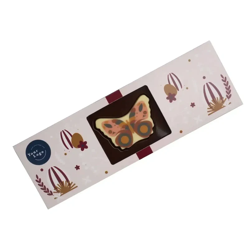 Set van Chocolade Vlinders Print 3 Stuks – Luxe Chocolade Vlinders met Personalisatie