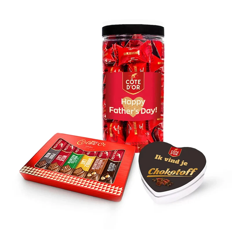 Côte d'Or Vaderdag cadeau - Mini Bouchée, Chokotoff & 6 chocoladerepen - 955g