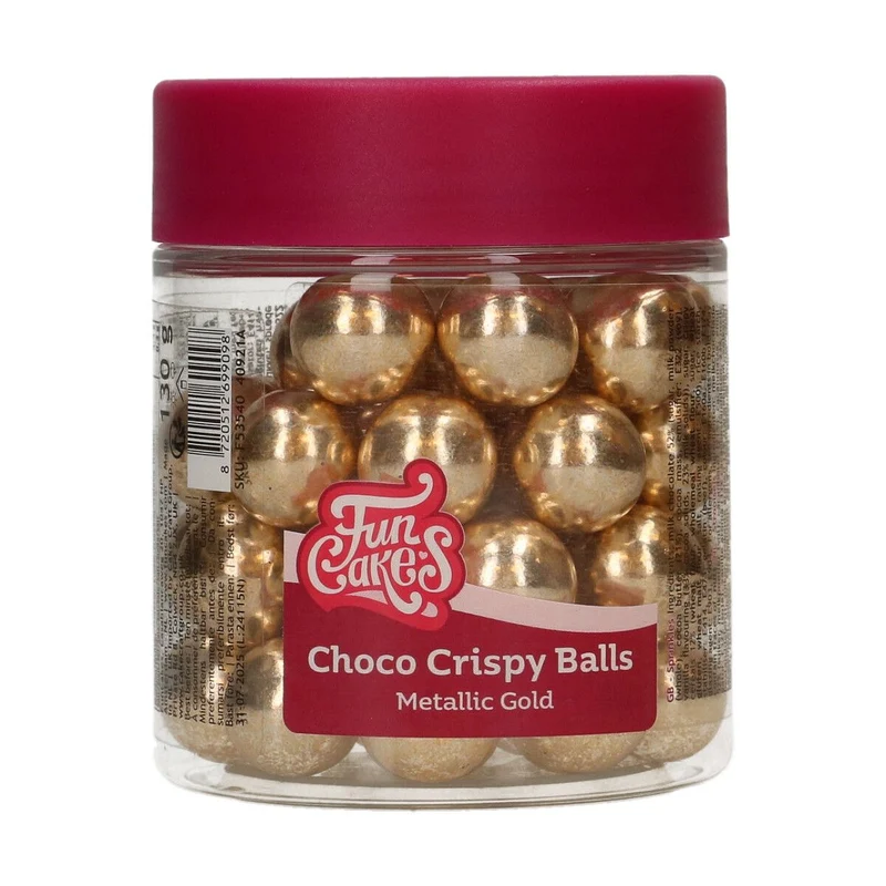 FunCakes Choco Crispy Ballen Metallic Goud