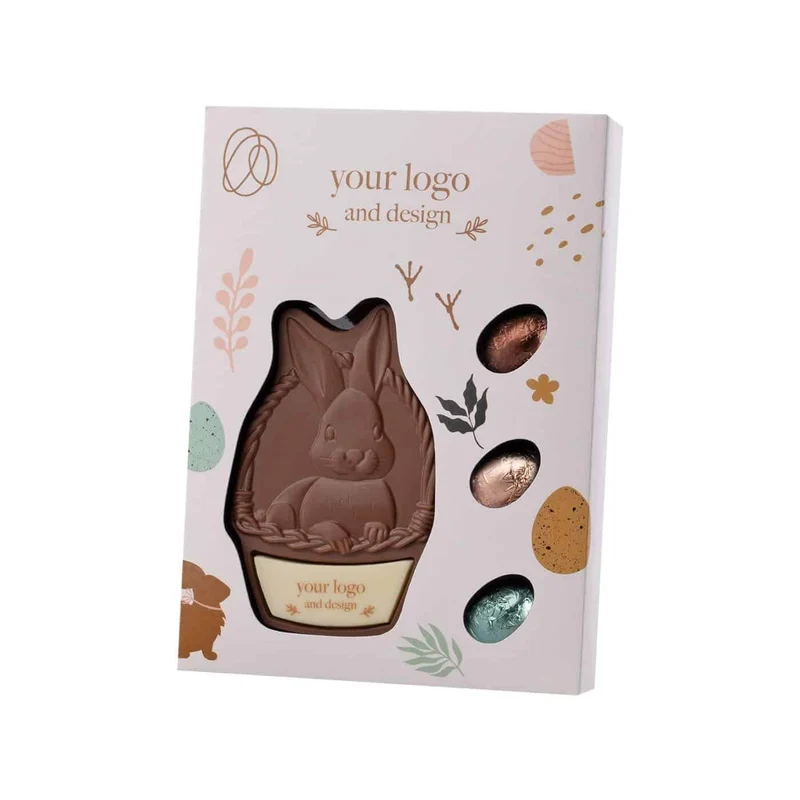 Paasgeschenkmand-collectie – Luxe Paasset met Gepersonaliseerde Chocolade