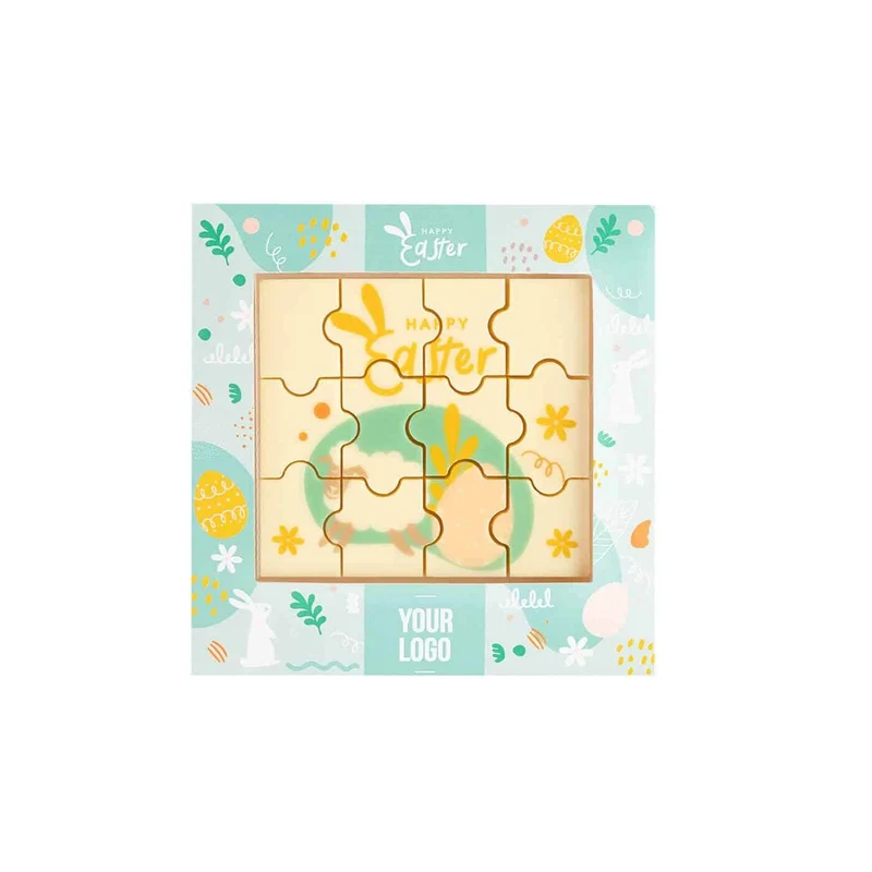 Chocolade Puzzelset – Gepersonaliseerde Paaschocolade (12 stuks)