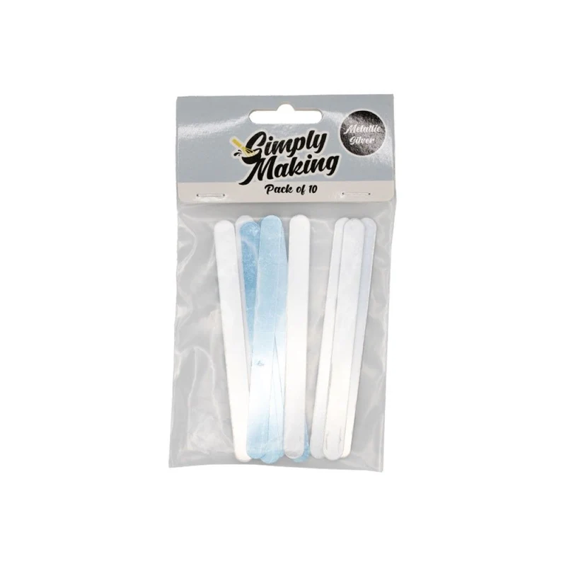 Simply Making Cakesicle Sticks pk/10 Glanzend Zilver 113mm