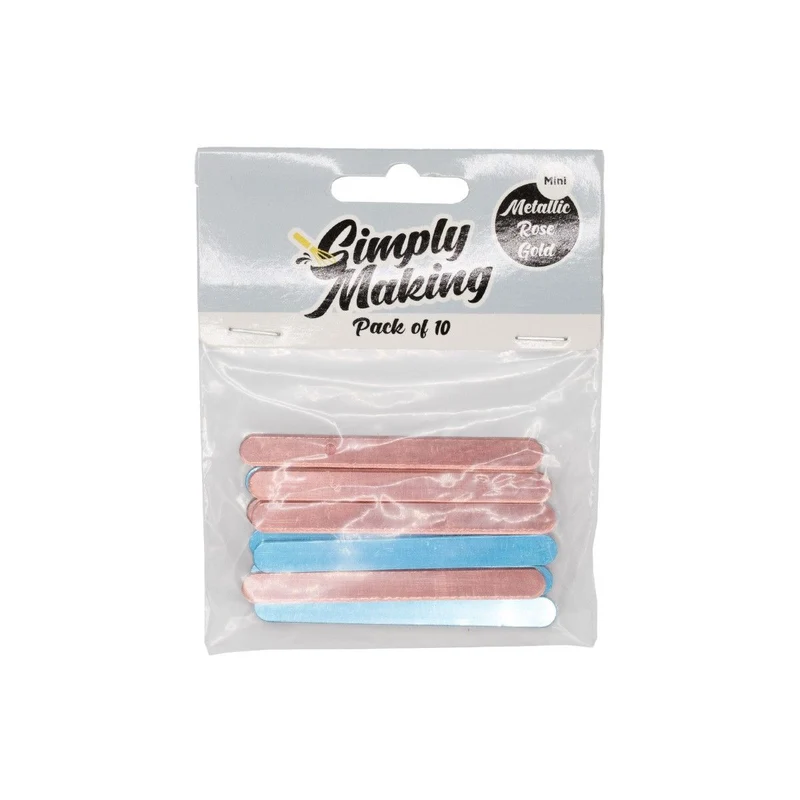 Simply Making Cakesicle Sticks pk/10 Glanzend Rosé Goud 76 mm