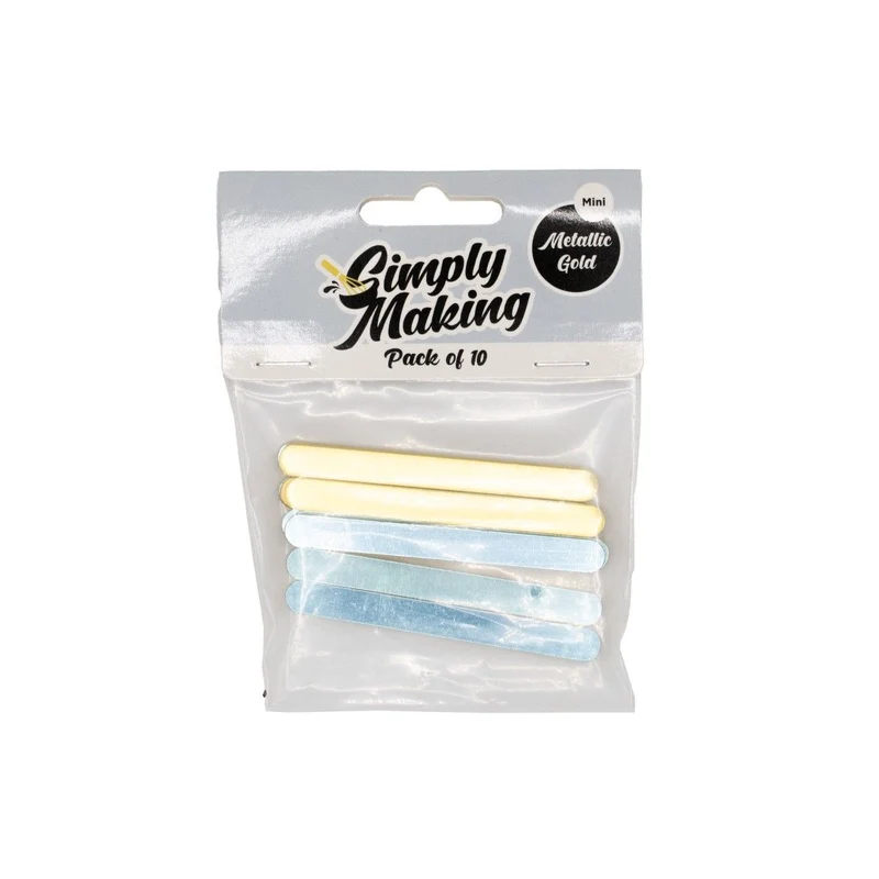 Simply Making Cakesicle Sticks pk/10 Glanzend Goud 76mm
