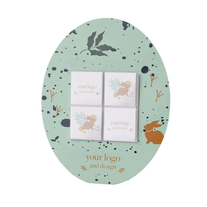 SET VAN KWADRATIGE CHOCOLADE IN EIERVORM – Paas Chocolade