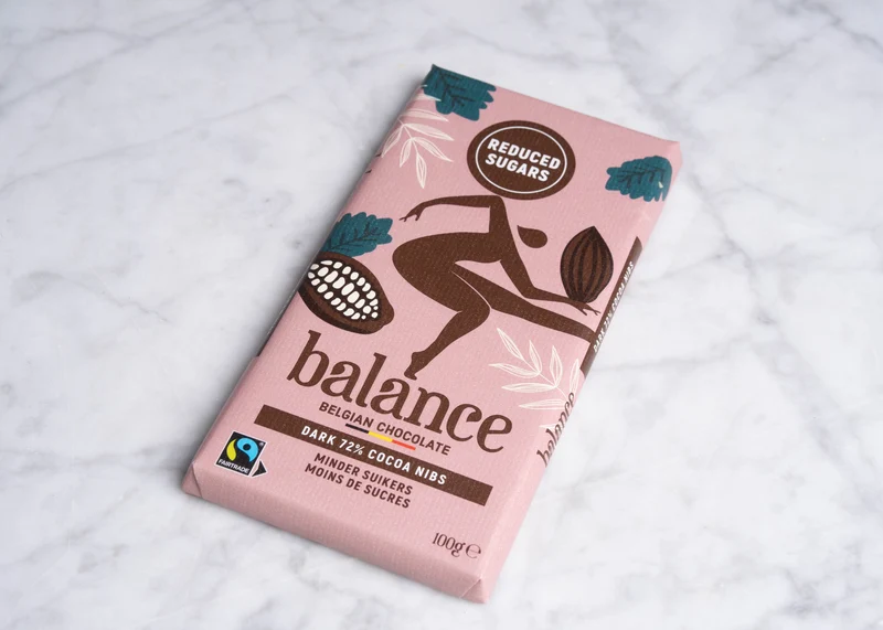 Tablet Pure chocolade 72% + Nibs 100g