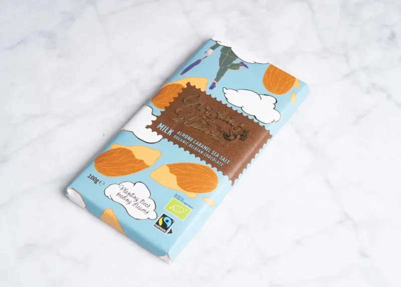 Melkchocoladereep amandel caramel 100g