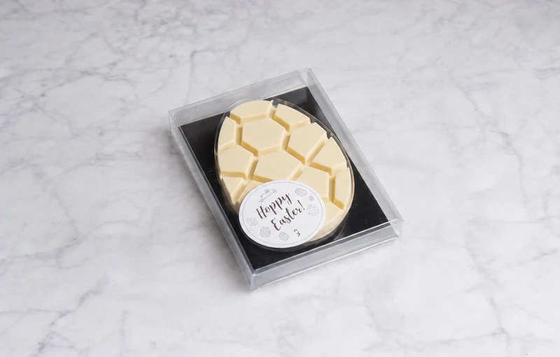 Paasei witte chocoladereep