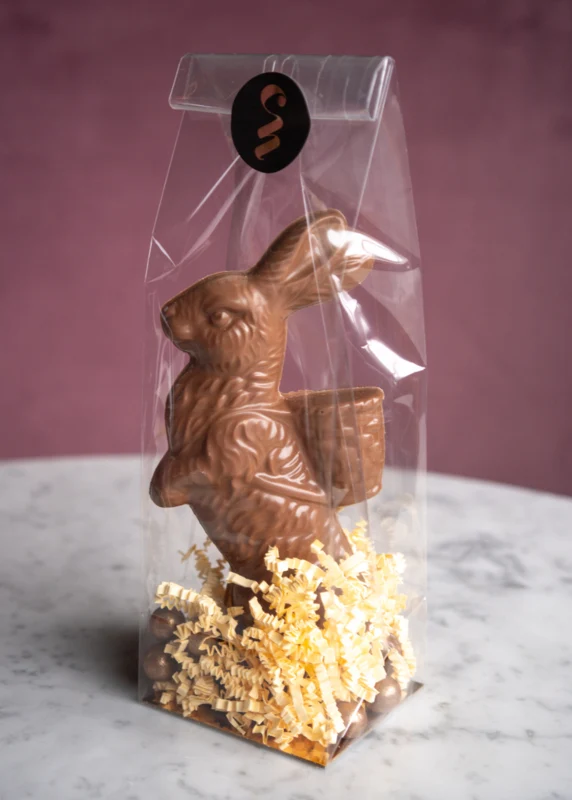 Paashaas Medium melkchocolade met pearls