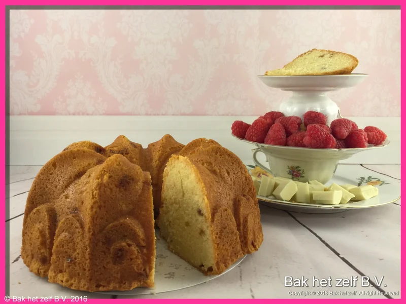 Gaabs | Frambozencake met stukjes witte chocola