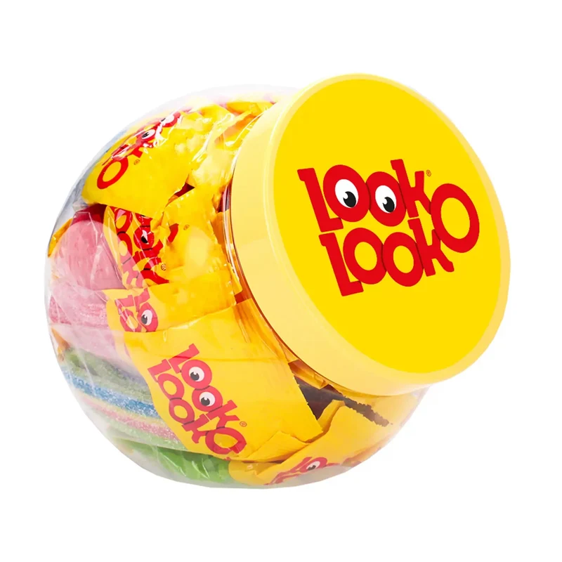 Look-O-Look Candy Top Mix - ronde snoeppot - 4 variëteiten - 645g