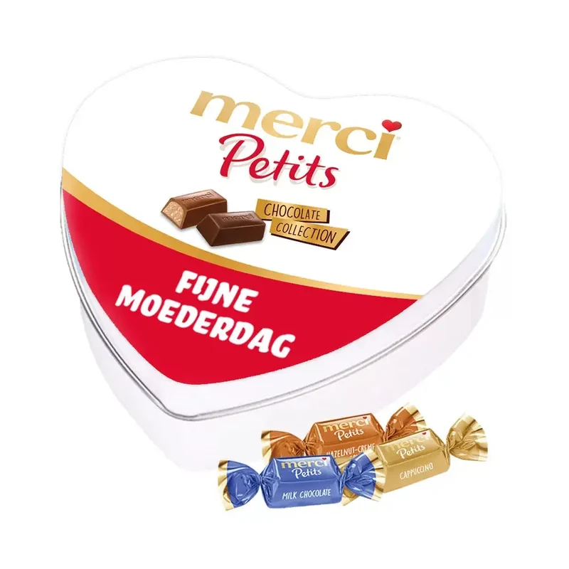 merci Petits geschenkdoos hartje "Fijne Moederdag!" - mix van smaken - 115g