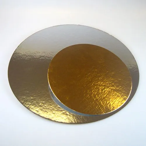 FunCakes | 20 cm taartkarton goud/zilver rond/3