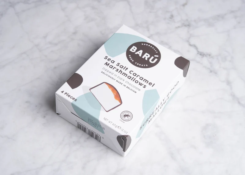 Marshmallow dark chocolate & sea salt caramel box