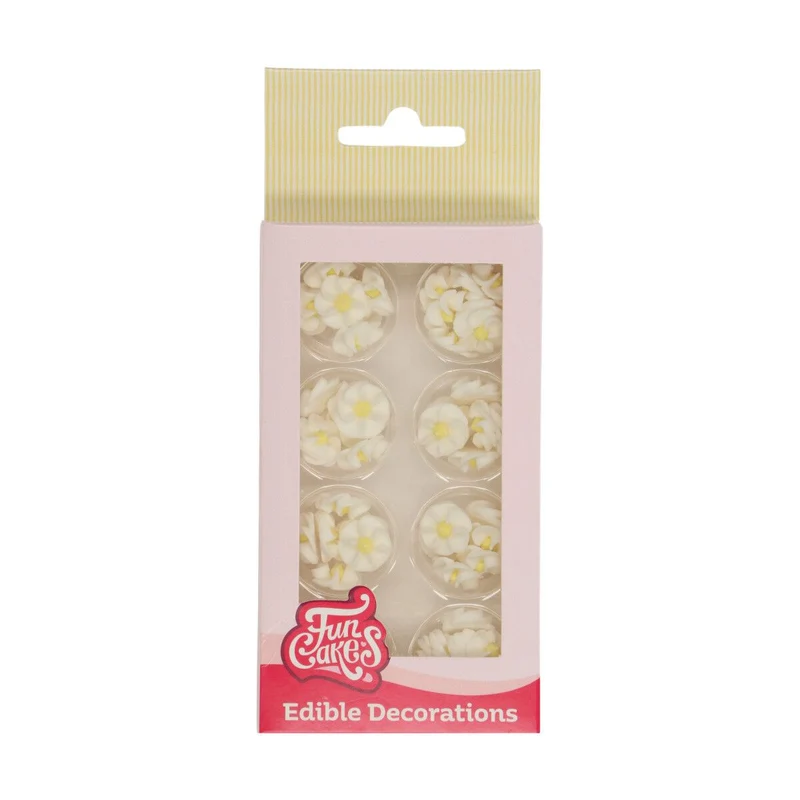 FunCakes Suikerdecoratie Mini Bloemen Wit pk/56