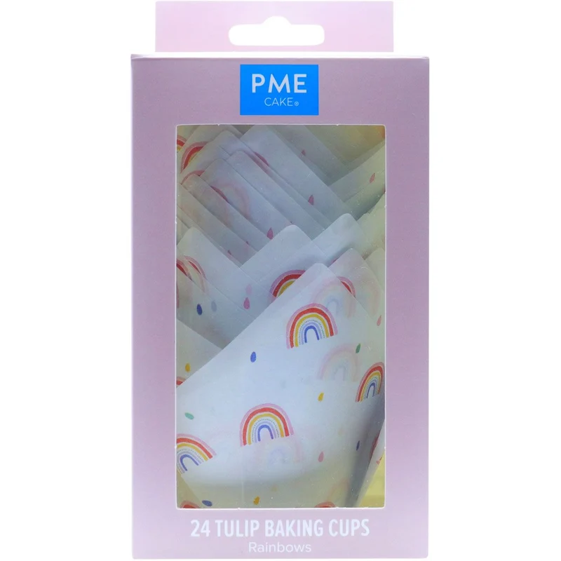PME Muffinvormpjes Tulp Regenboog Pk/24