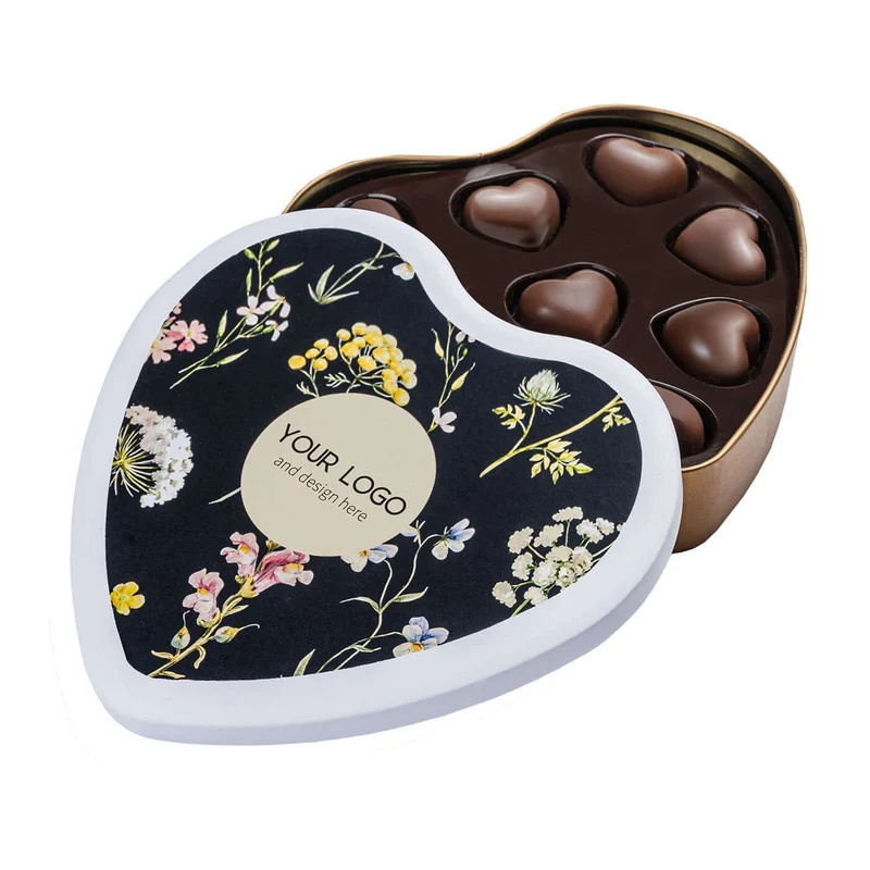 Velvet Hearts Pralines in Luxe Hartvormige Pot