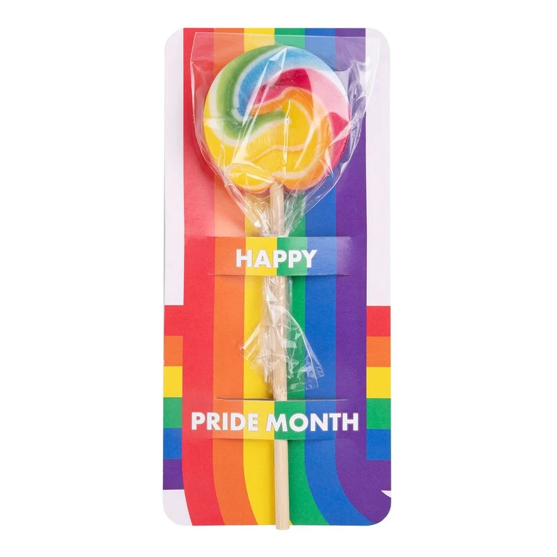 Regenbooglolly op gepersonaliseerde mini-kaart