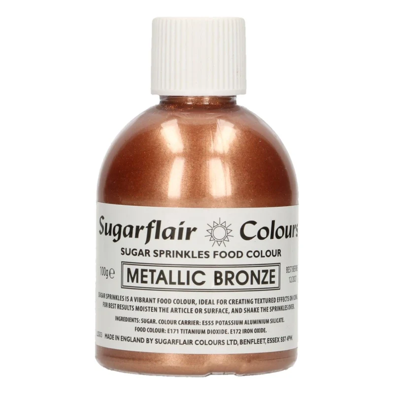 Sugarflair Sugar Sprinkles Metallic Bronze 100g