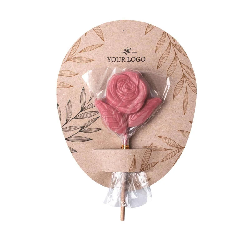 Chocolade Lolly – Roos in Eigen Verpakking