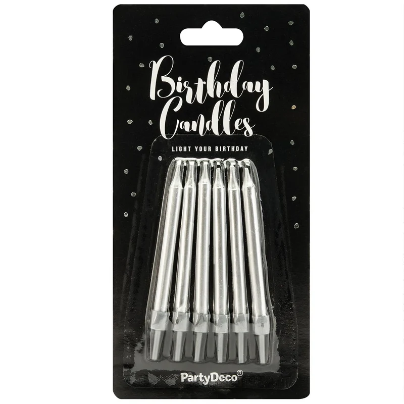 Partydeco | Kaars zilver