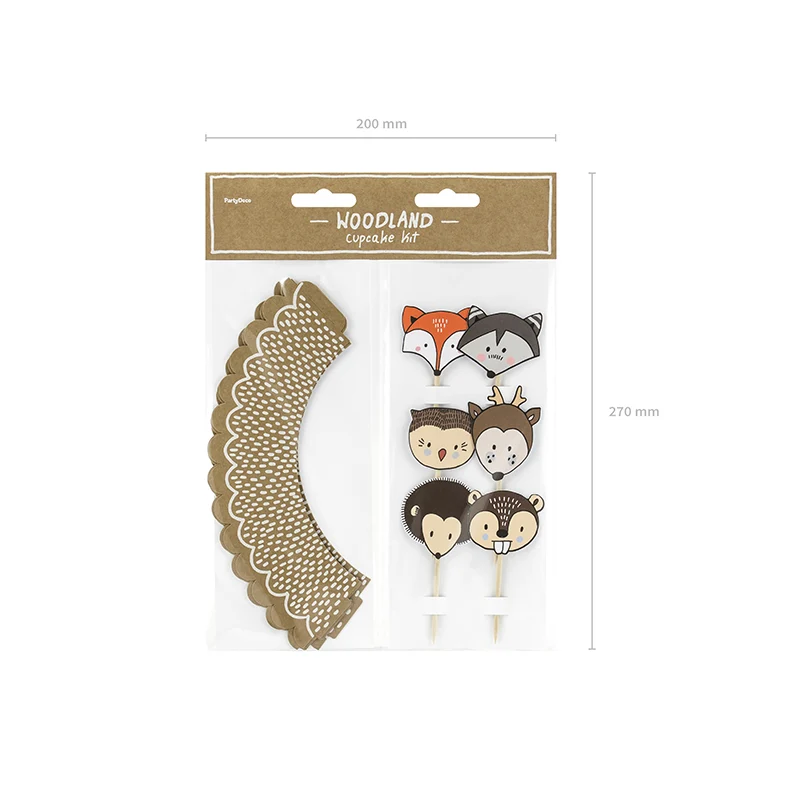 SALE PartyDeco Cupcake kit Bos pk/6