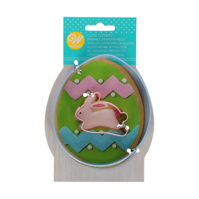 Wilton Koekjes Uitsteker Ei met Konijn Set/2