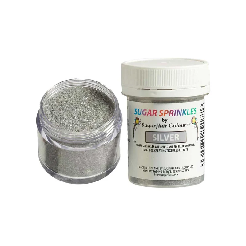 Sugarflair Sugar Sprinkles Zilver 40g