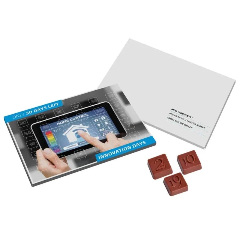 Chocolade Kalender 30 – Dagelijkse Chocoladebeleving met Jouw Branding