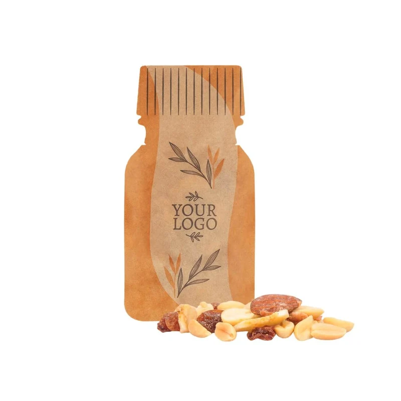 Seeds & Nuts Bottle – Duurzame Notensnack in Unieke Flesvormige Verpakking