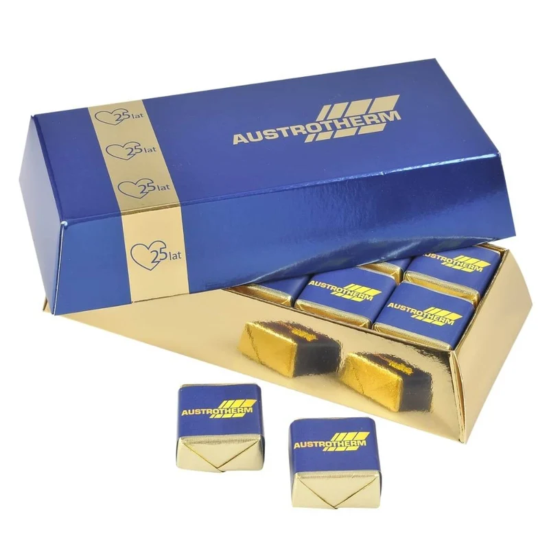 Top Ten Ounce – Luxe Doos met 10 Gevulde Chocoladeblokjes