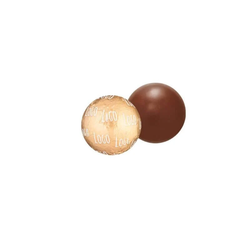 Praline Sweet Sphere Logo – Chocoladesfeer met Eigen Bedrukking