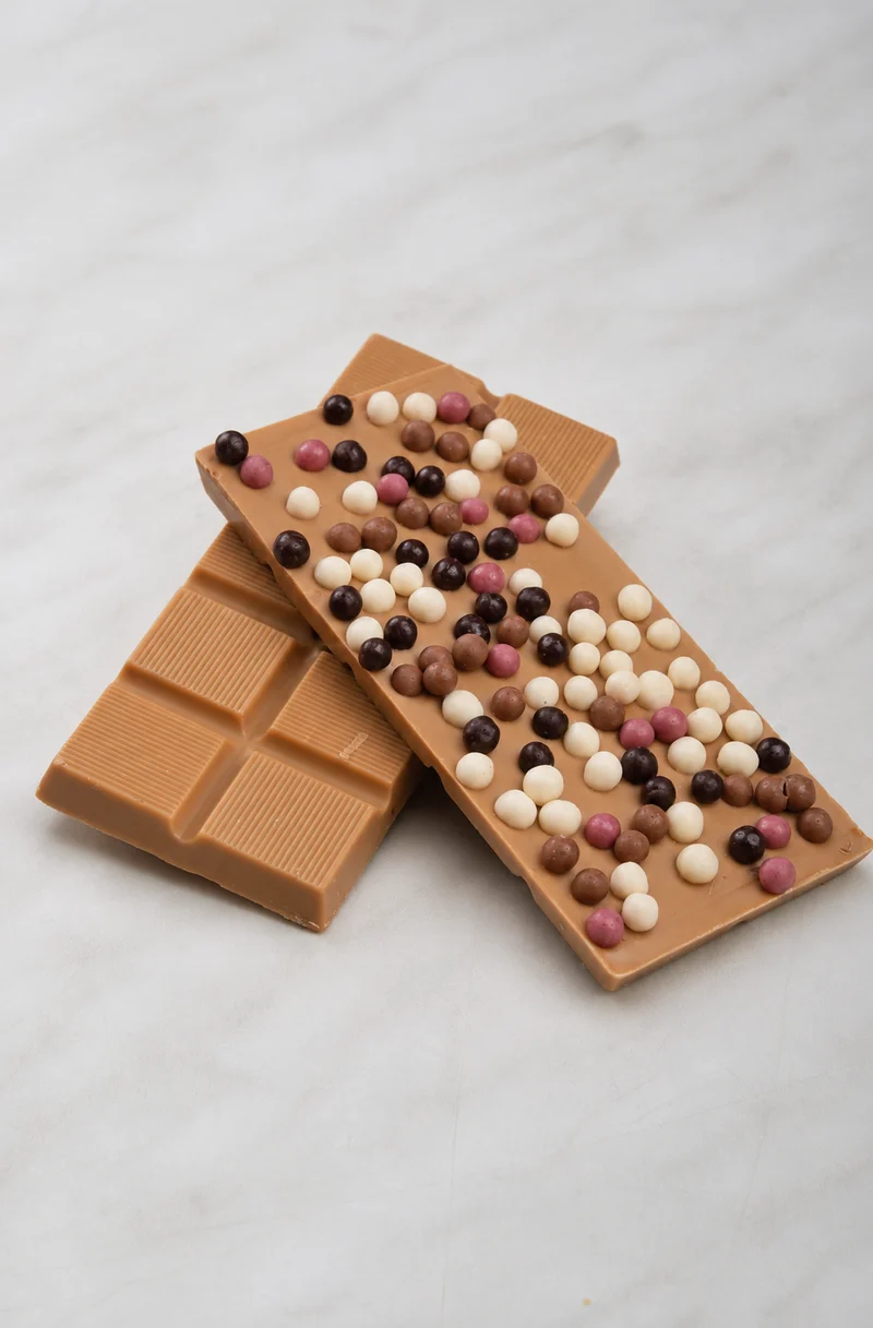 Gold chocoladereep met crisp pearls 45 g